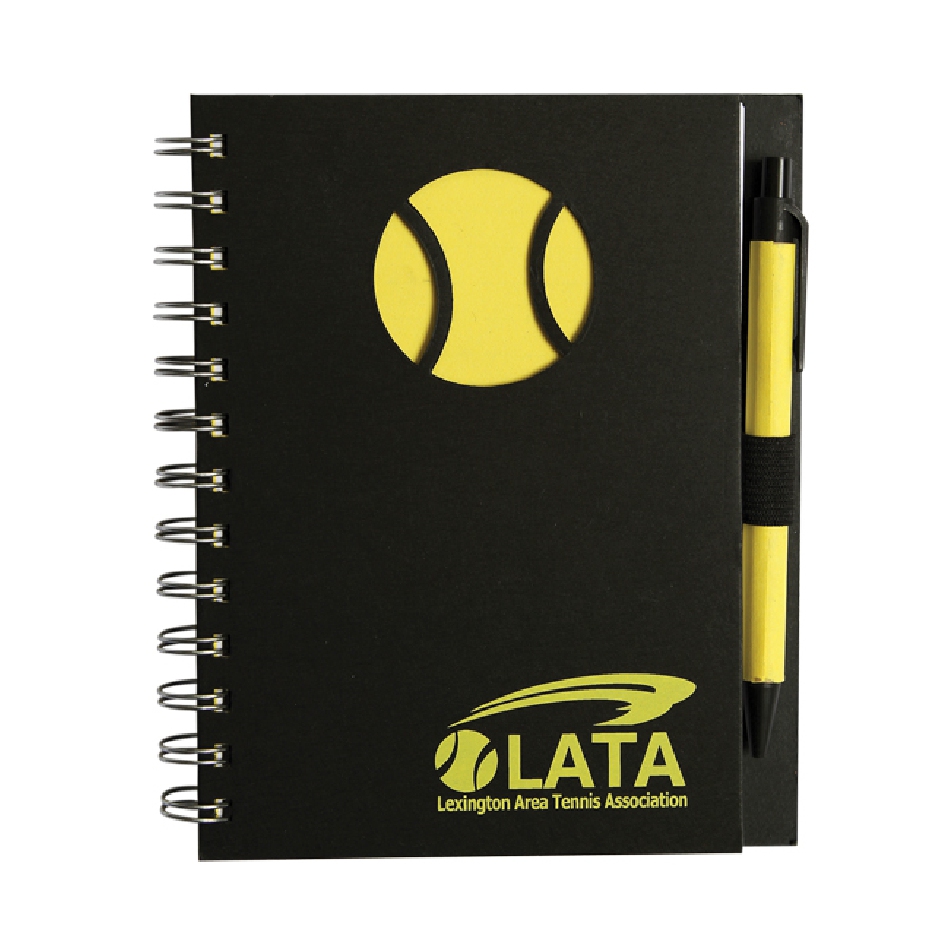 LIBRETA CON FIGURA DEPORTIVA PERFORADA AL FRENTE G292